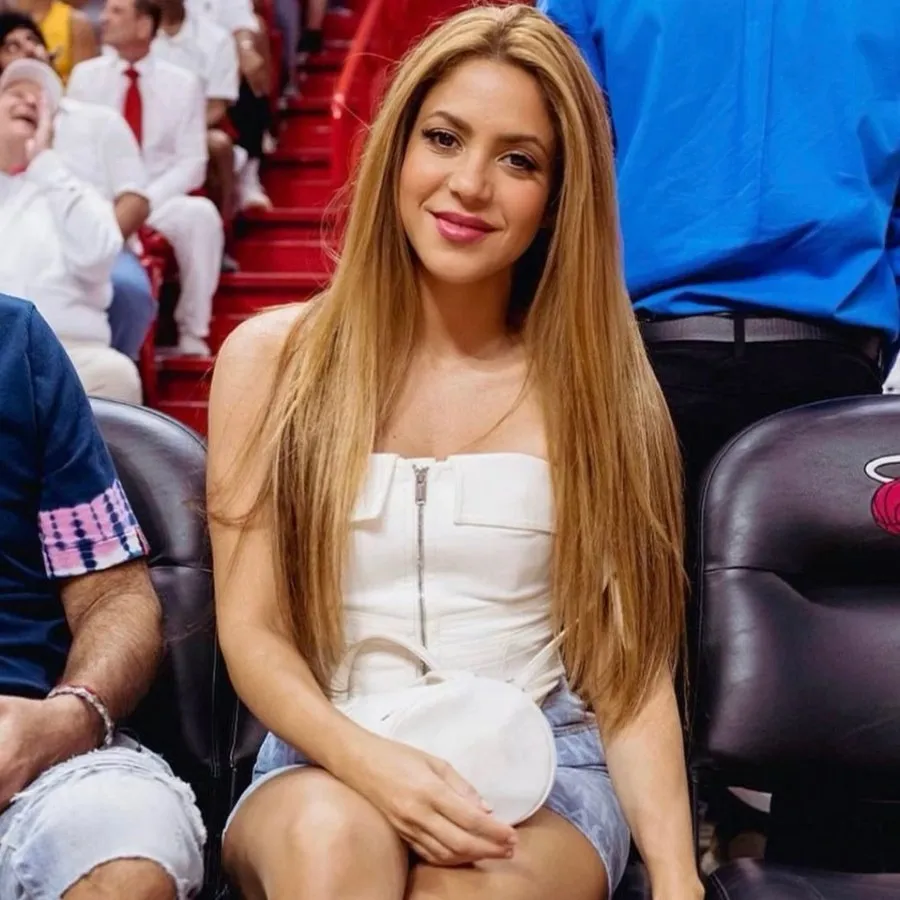 Shakira en un juego de NBA en Miami