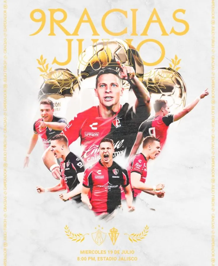 Julio Furch tendrá su partido de despedida con Atlas