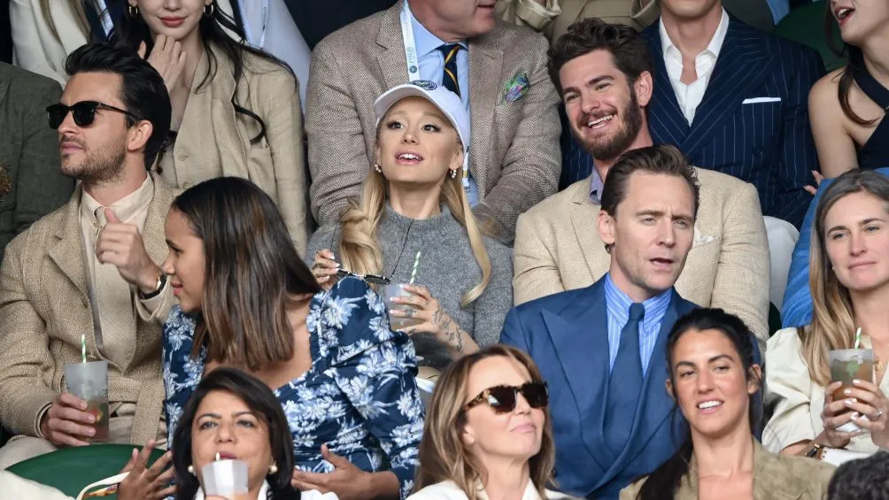 TWITTER: @Wimbledon Andrew Garfield, Ariana Grande y Tom Hiddleston