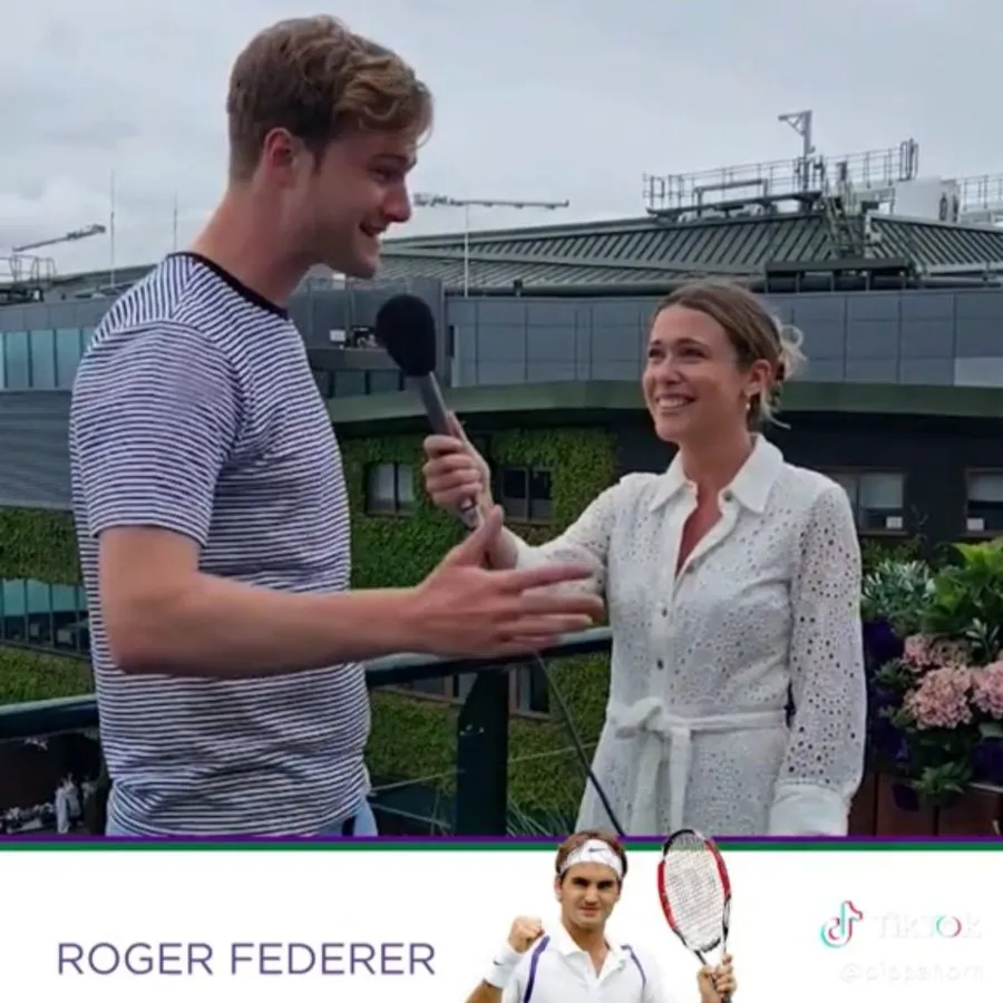 Berry se mostró feliz al imitar a Roger Federer