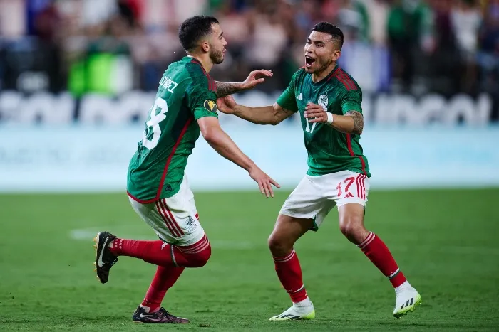 Chávez celebra un gol en la Copa Oro