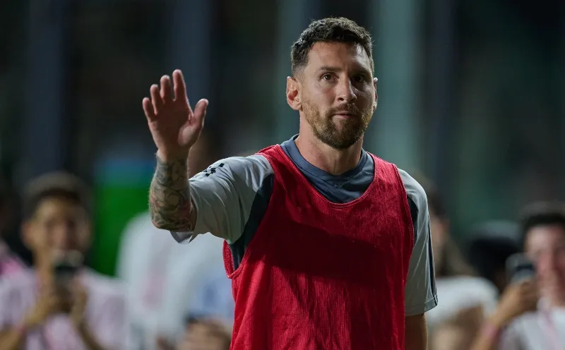 MEXSPORT Messi entrenando previo al juego contra Cruz Azul