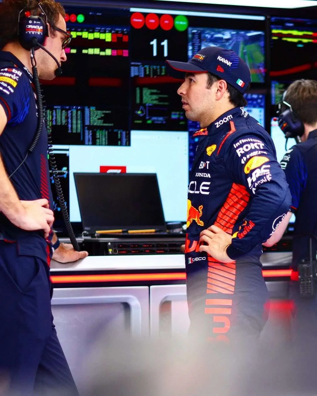 Pérez en la primera práctica en Hungría