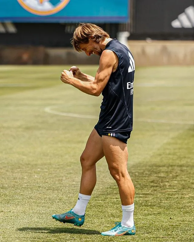 INSTAGRAM @realmadrid Modric durante el entrenamiento del Real Madrid