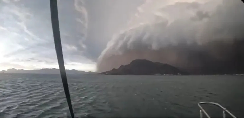 CAPTURA DE VIDEO Tormenta de arena en las costas de Sonora