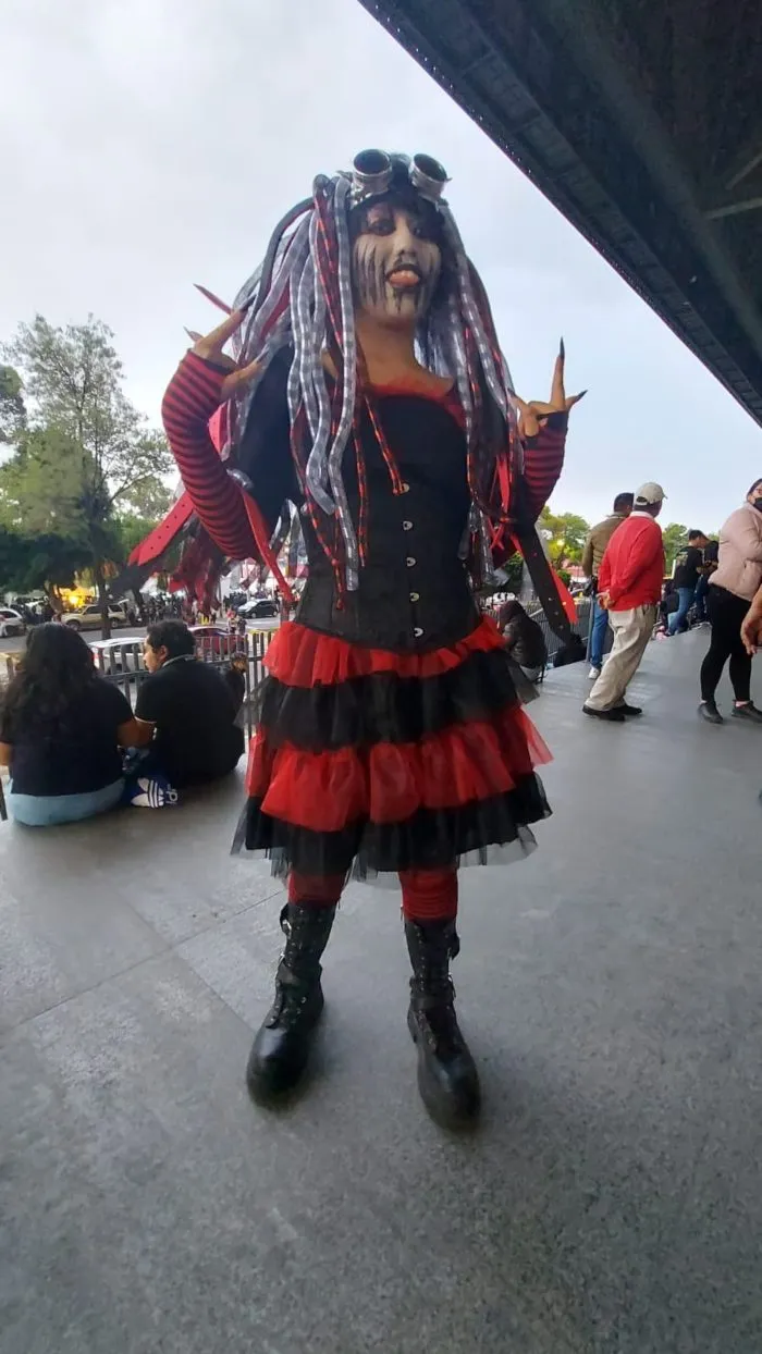 Fanáticos vestidos de sus luchadores favoritos