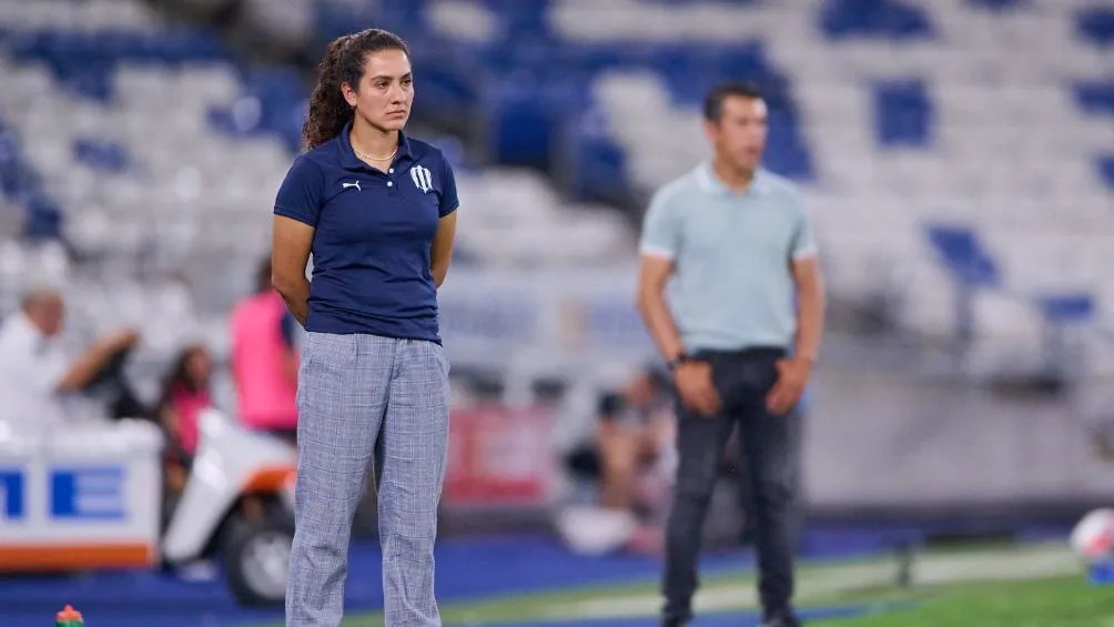 Eva Espejo durante el partido contra León