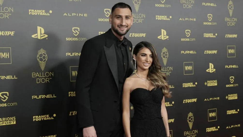 El arquero y su pareja durante la gala del Balón de Oro