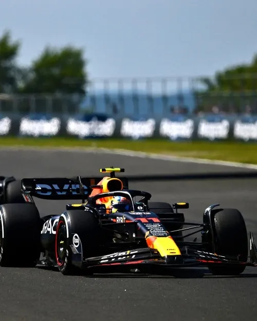 Pérez corriendo en el GP de Hungría