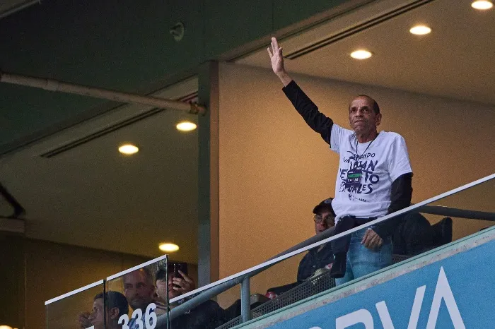 Mario de Souza en un partido de Rayados