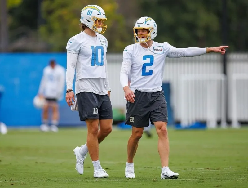 INSTAGRAM @justinherbert Herbert en el entrenamiento con los Chargers