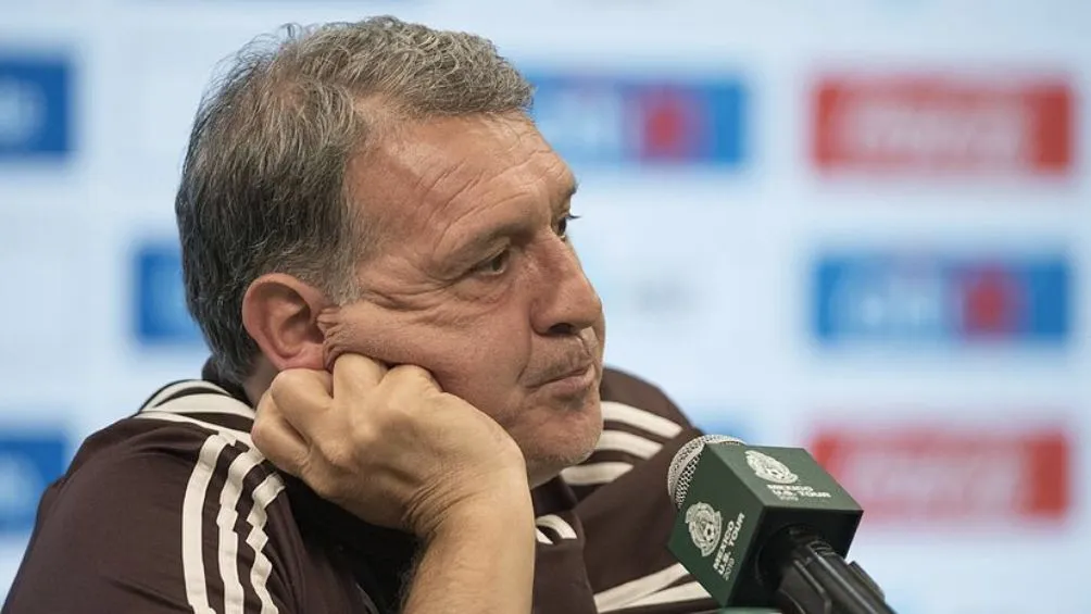 Martino durante una conferencia del Tri