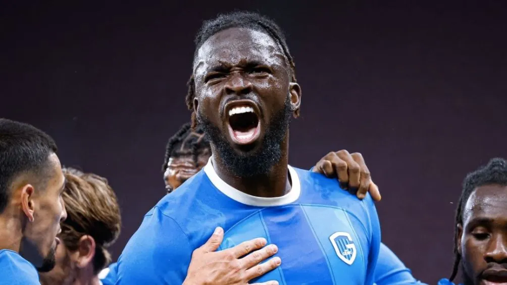 La celebración del primer gol del Genk