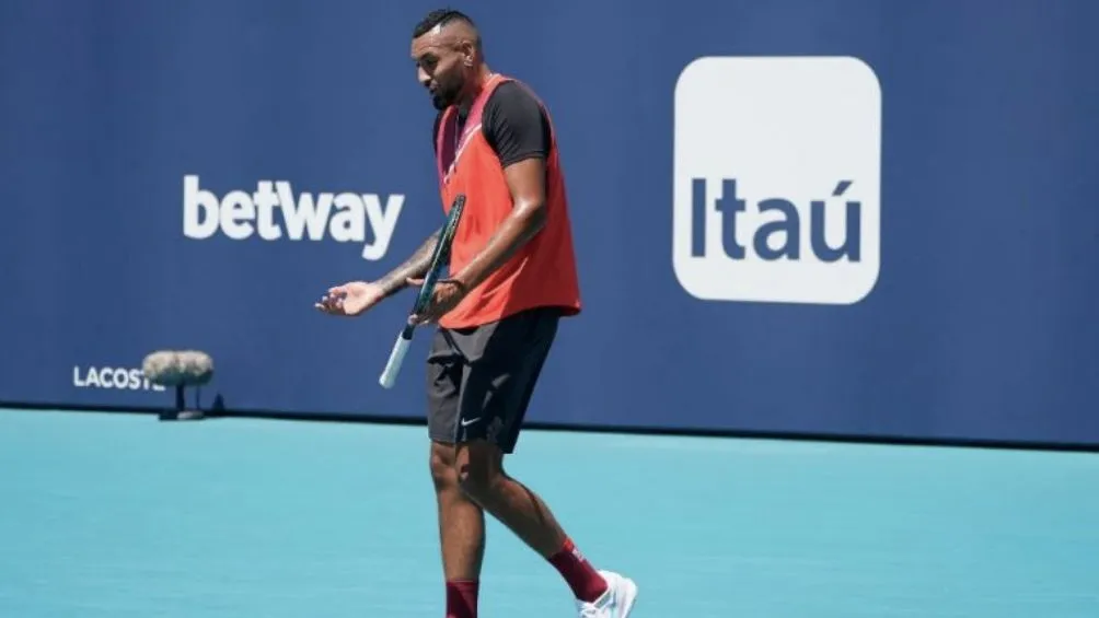 AP Nick durante una practica antes de un Grand Slam