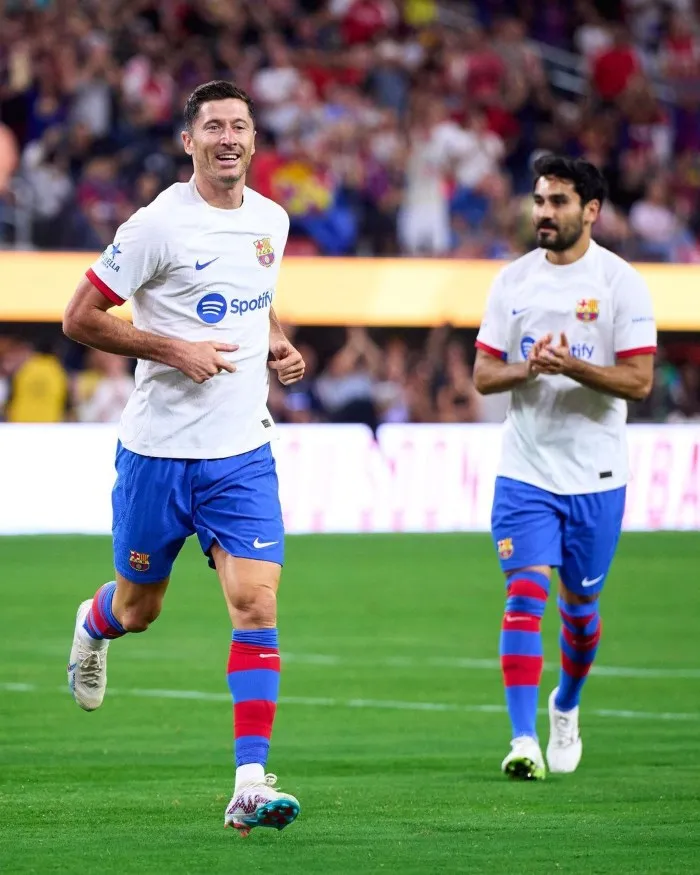 INSTAGRAM @fcbarcelona Robert Lewandowski celebrando su gol