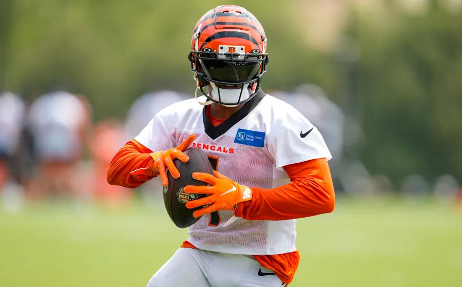 AP Ja´Marr Chase en entrenamiento con Bengals