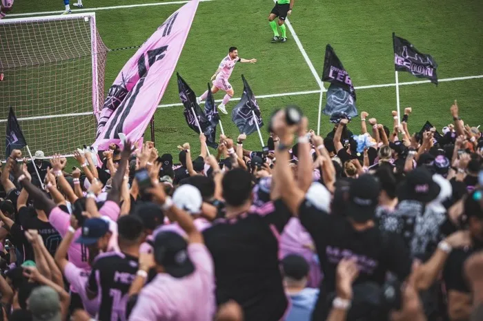 Messi jugando para el Inter Miami