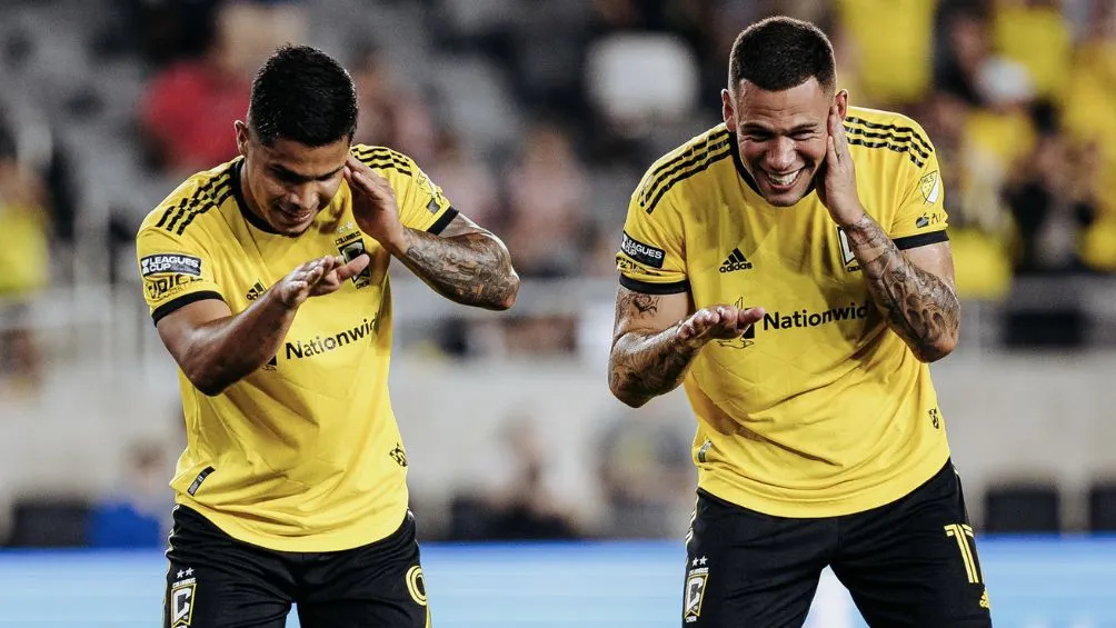 Columbus Crew durante el encuentro en la Leagues Cup