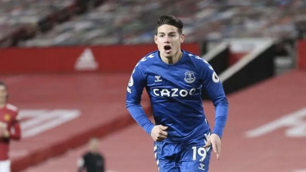 Rodríguez jugó con el Everton en la Premier League