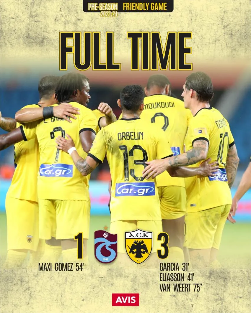 TWITTER: @AEK_FC_OFFICIAL Marcador final