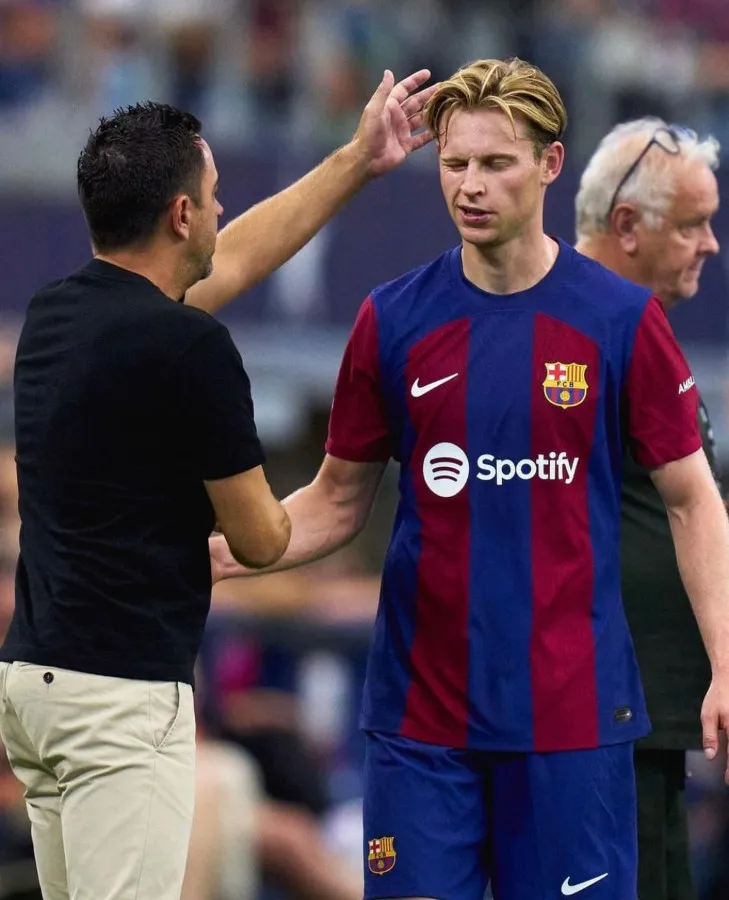 Frenkie de Jong con Xavi