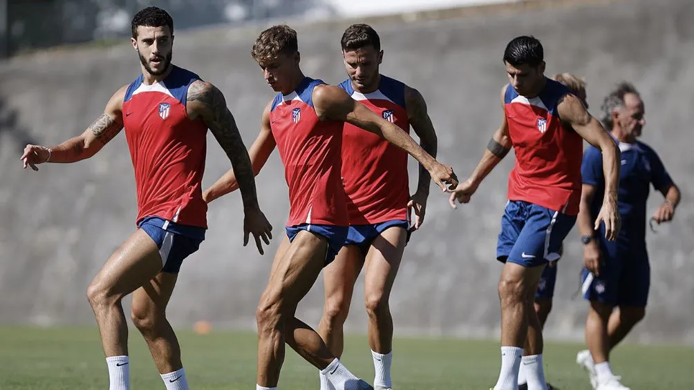 El Atlético de Madrid entrenando en las instalaciones Monterrey