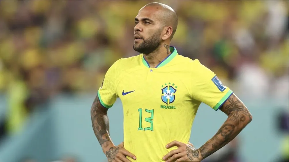 Alves durante el Mundial de Qatar 2022