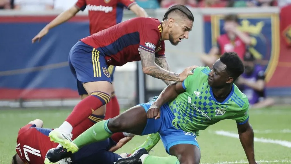 Imágenes del juego entre el Seattle Sounders y el Real Salt Lake