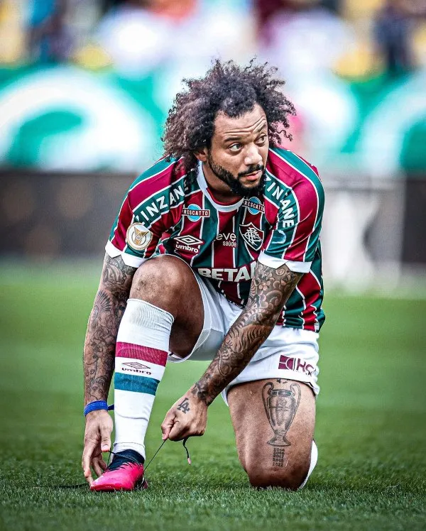 Marcelo previo a jugar con el equipo carioca
