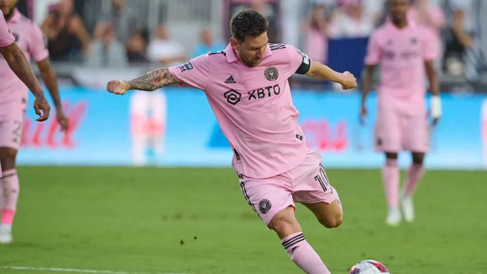 Messi en el encuentro ante Atlanta United