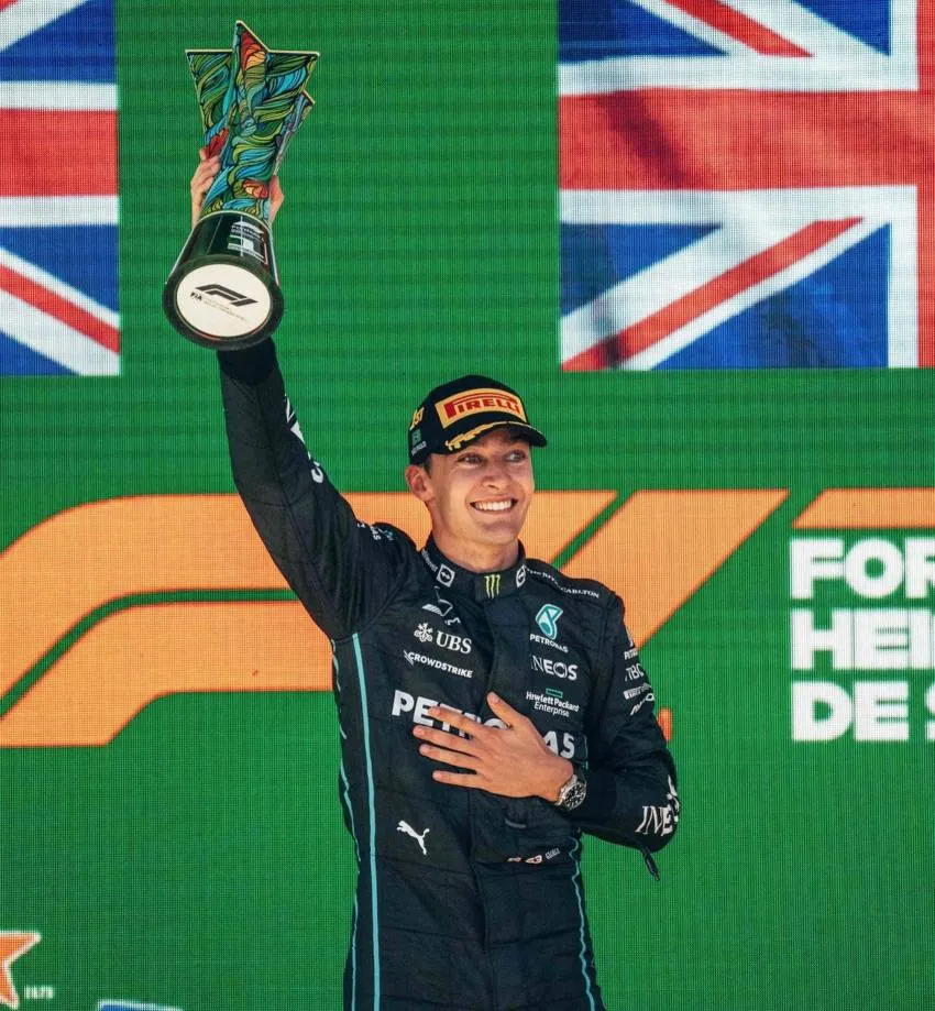 Russell en podio de la F1 en 2022