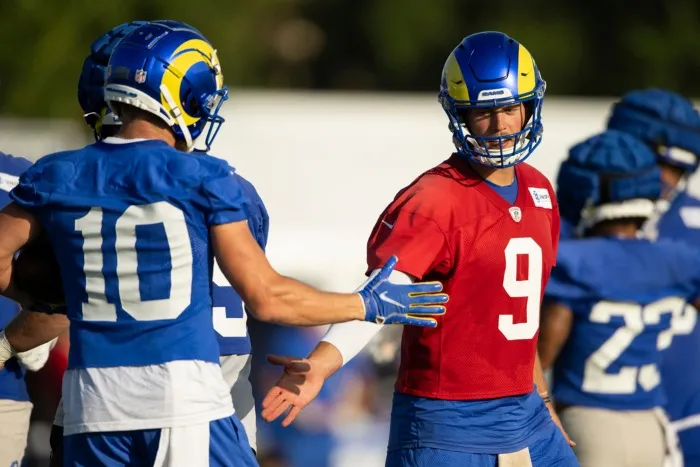 Kupp y Stafford en el training camp