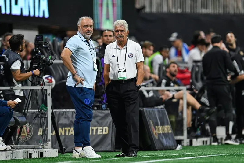 Tuca con Memo Vázquez en Leagues Cup