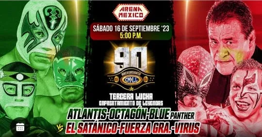 Octagón, Atlantis y Blue Panther se verán las caras con Virus, Fuerza Guerrera y el Satánico