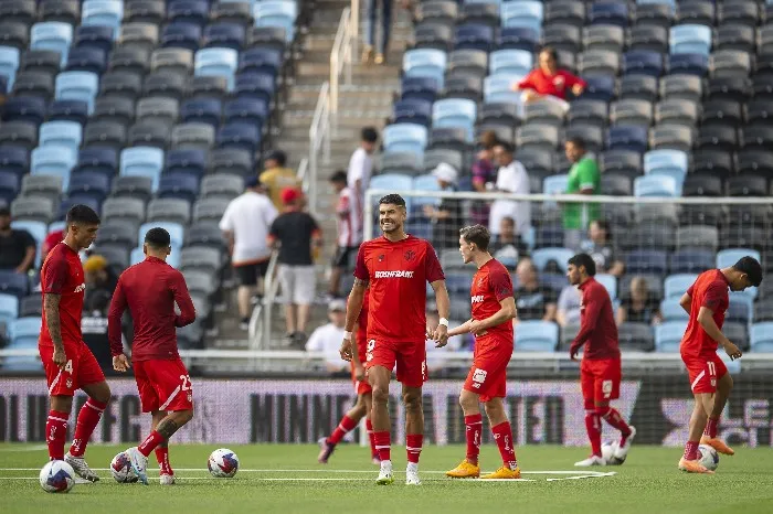 Toluca entrenando previo a su partido