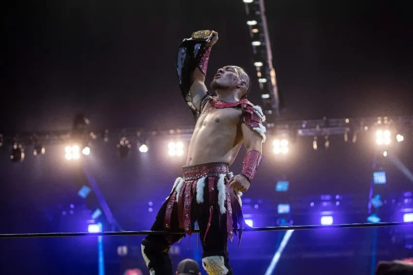 Hijo de Vikingo tras ganar en Triplemanía XXXI