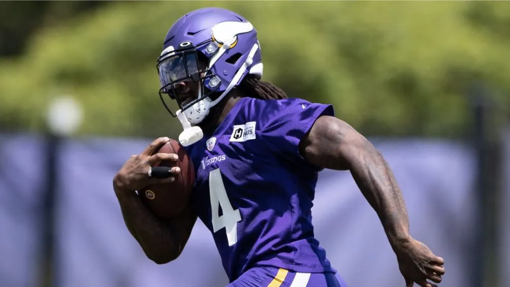 El corredor durante un entrenamiento con Minnesota