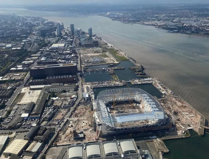 El estadio del Everton desde las alturas