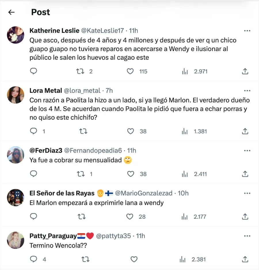 Los fans de Wendy no soportaron verla una vez más con Marlon.