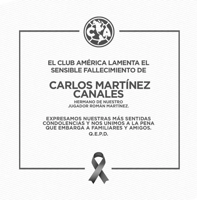América dio el pésame al América