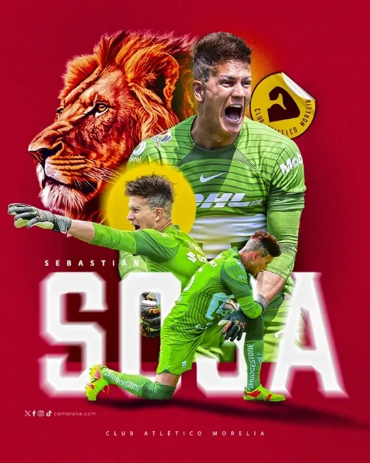 Sebastián Sosa es nuevo jugador del Atlético Morelia