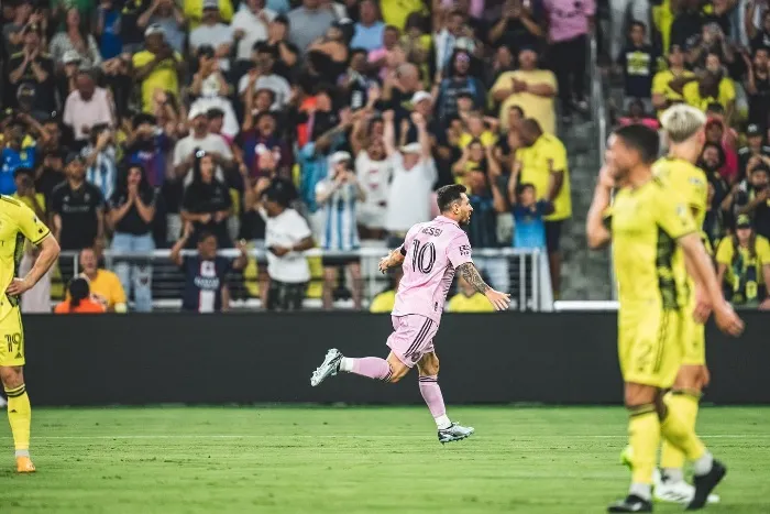 INSTAGRAM @leomessi Messi festejando su gol en la Leagues Cup