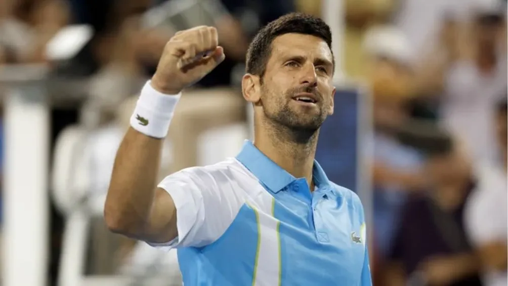 TWITTER: @@Isidorobvazquez Nole celebra su victoria en Cincinnati