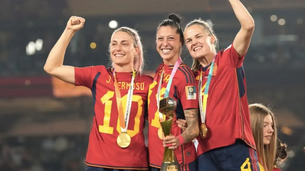 AP Jennifer Hermoso celebrando el Mundial