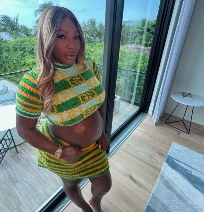 Williams cuando estaba embarazada