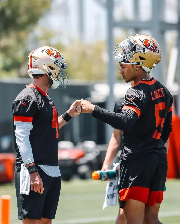 Trey entrenando con los 49ers