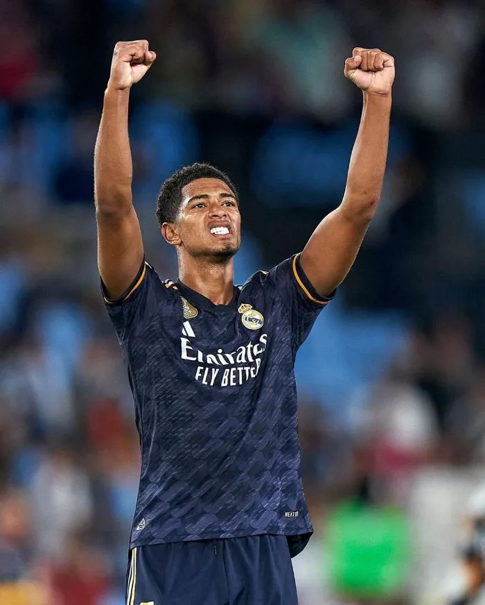 Jude celebrando su gol con el Madrid