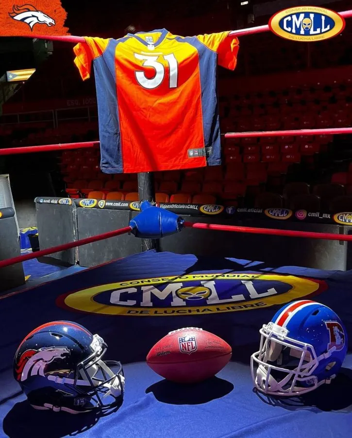 Colaboración entre Broncos de Denver y el CMLL