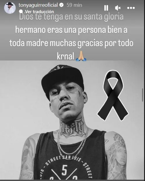 INSTAGRAM Tony Aguirre se despide de Lefty Sm