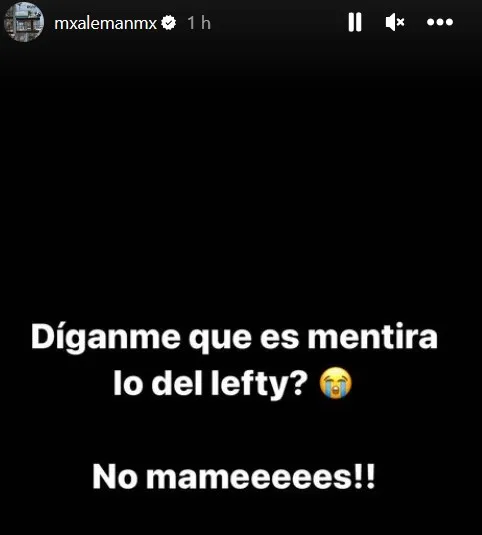 INSTAGRAM El Alemán, incrédulo ante la muerte de su amigo